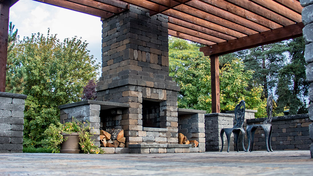 Custom Stone Fireplace
