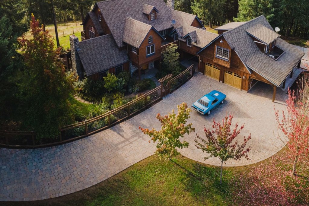 driveway with paver alpine stone