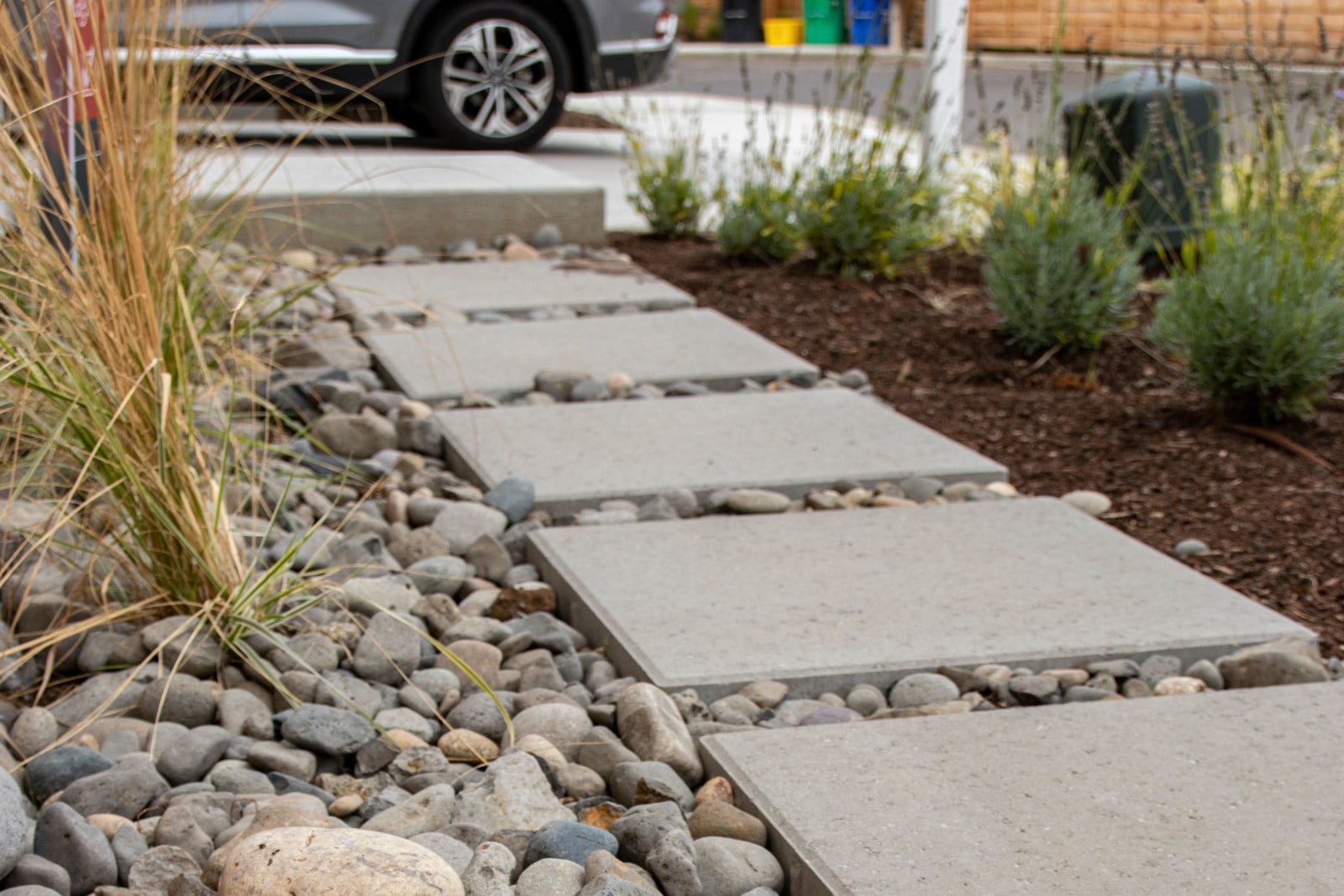 Concrete stepping store stones