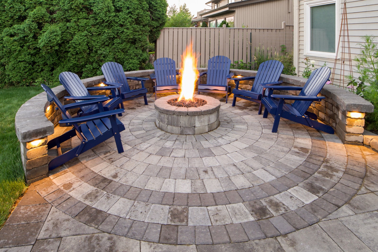 fire pits in the garden