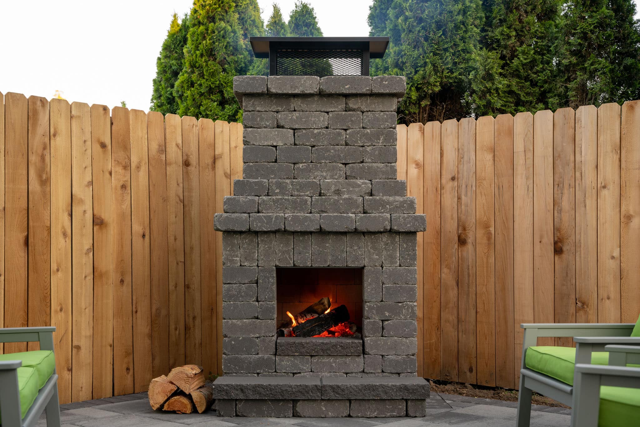 How To Install Firebrick Stone Fireplace Western Interlock Deschutes Fireplace Kit 9 