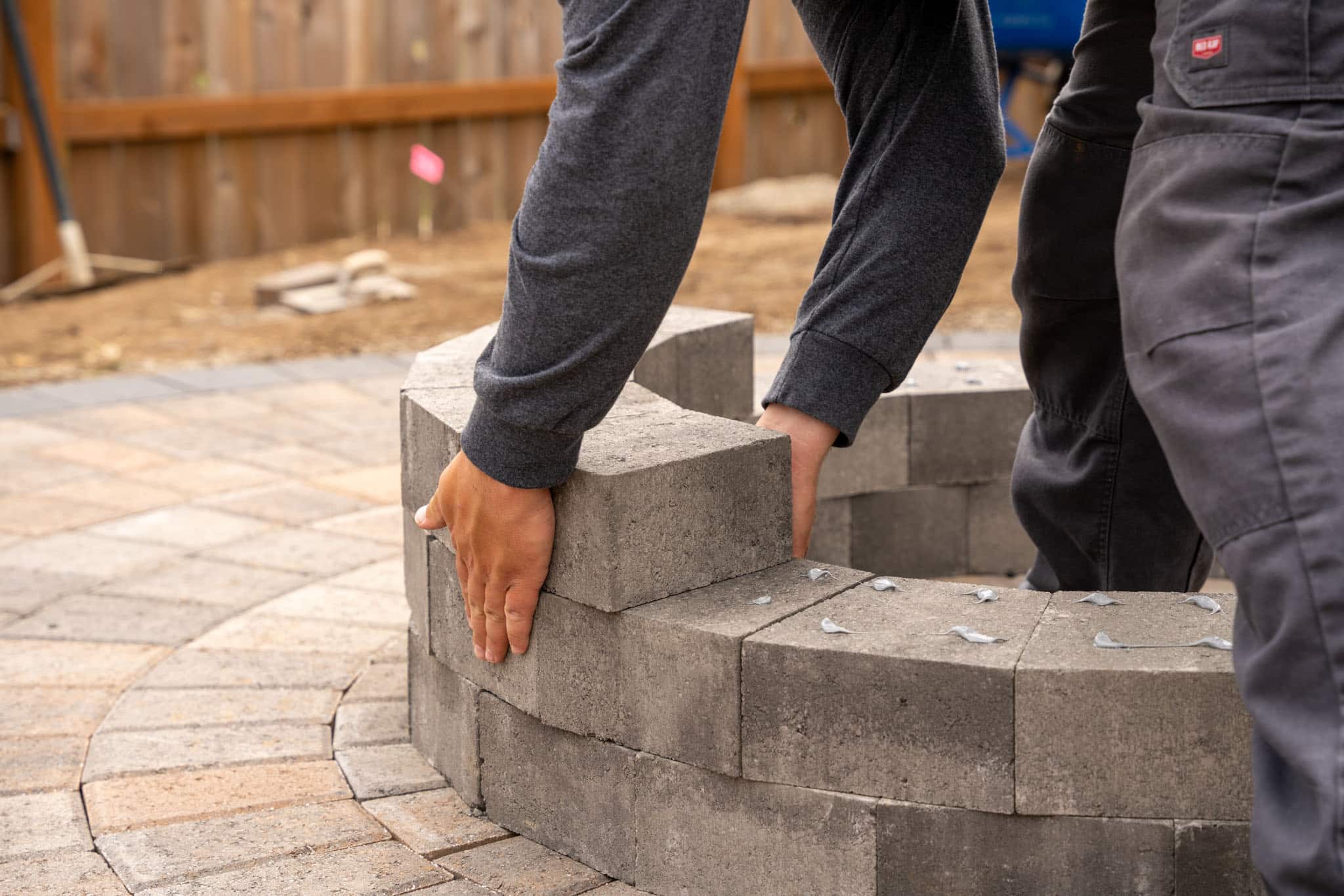 How to Build a Stone Seating Bench on a Paver Patio Western Interlock