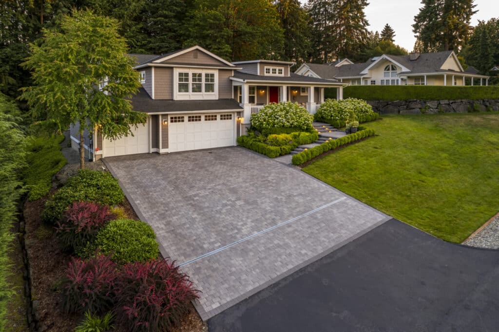 Inspiring paver driveway and walkway